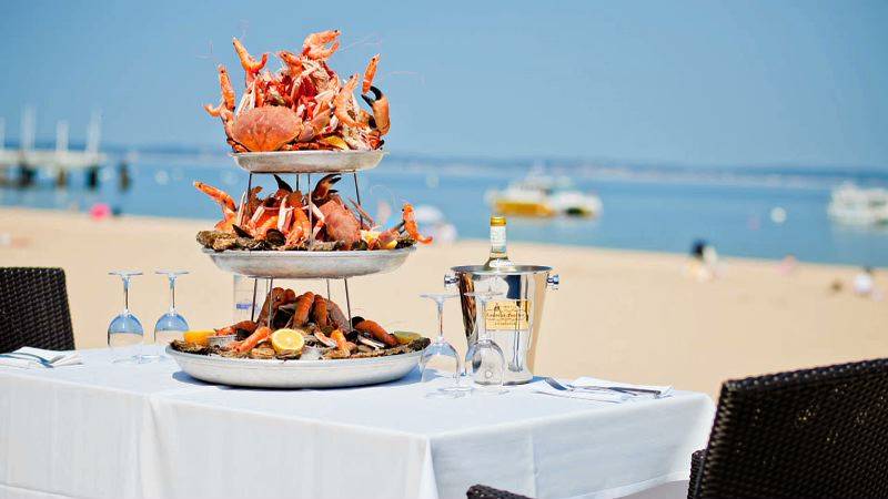 restaurant bassin d'Arcachon bord de mer